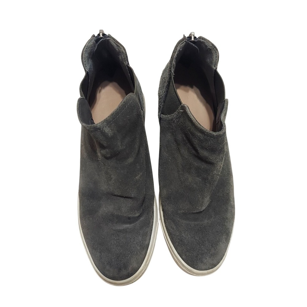INC Women Ankle Boots Gray Booties Suede Round Toe‎ Size 7.5 - Picture 5 of 9